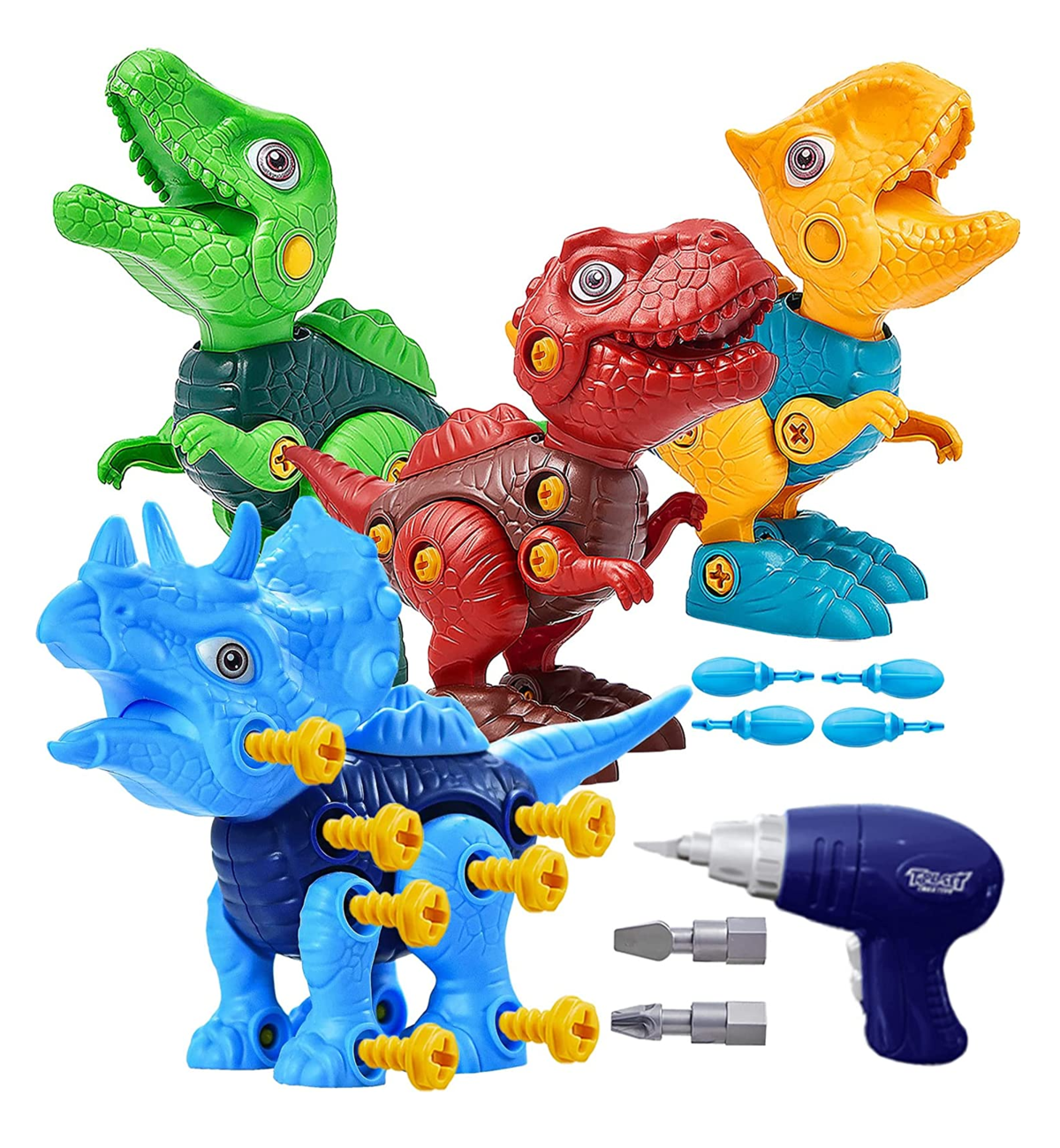 Foto 2 pulgar | Juguete De Dinosaurio Belug para Niños Take Apart con Taladro Eléctrico