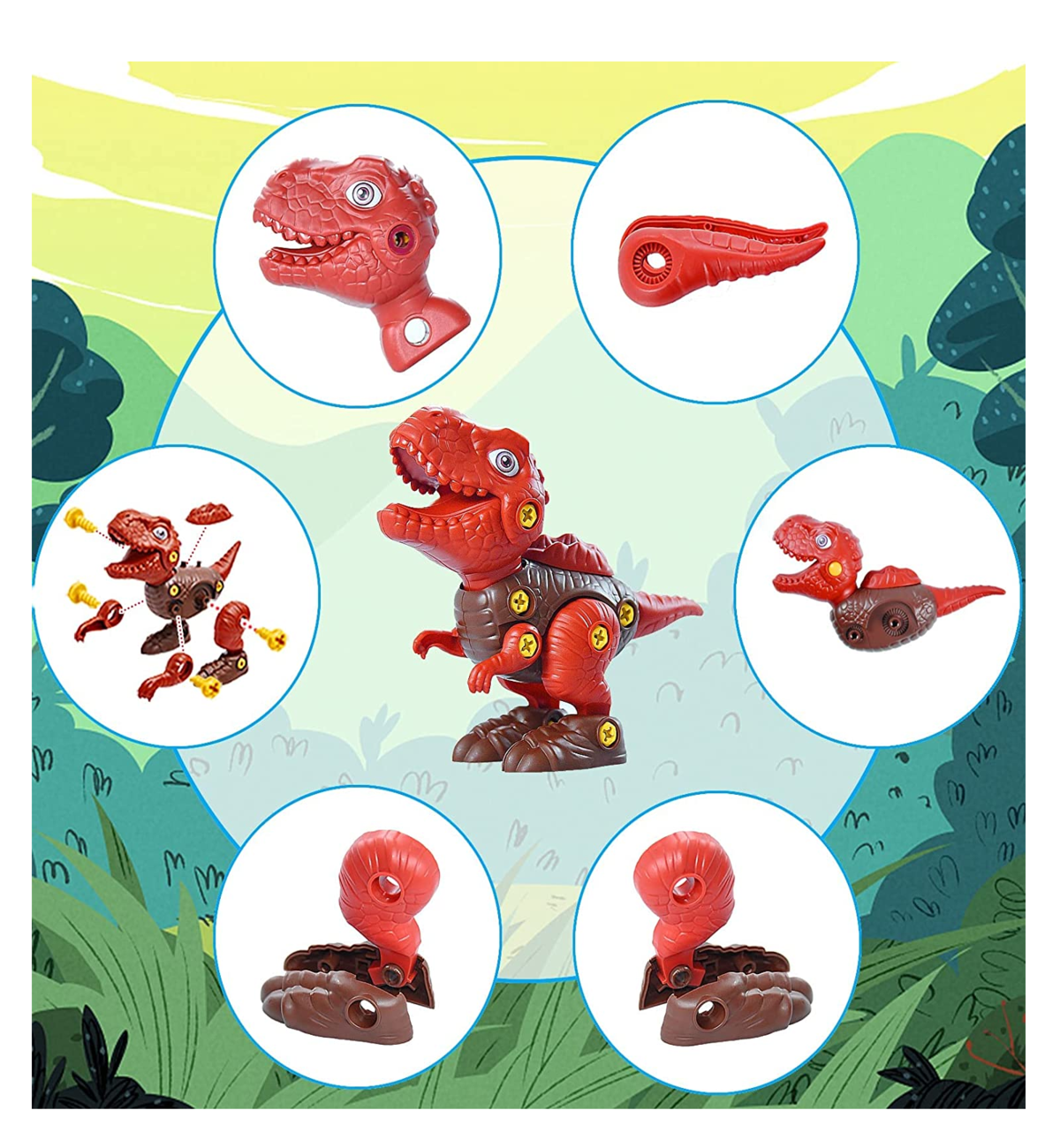 Foto 4 pulgar | Juguete De Dinosaurio Belug para Niños Take Apart con Taladro Eléctrico
