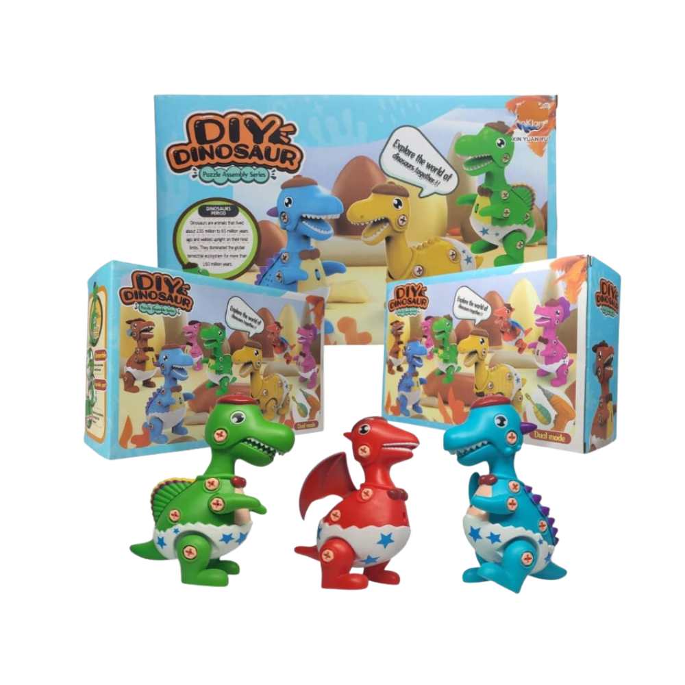 Dinosaurios Armables Xin Le Toys Series Avoklan Multicolor 3 Unidades