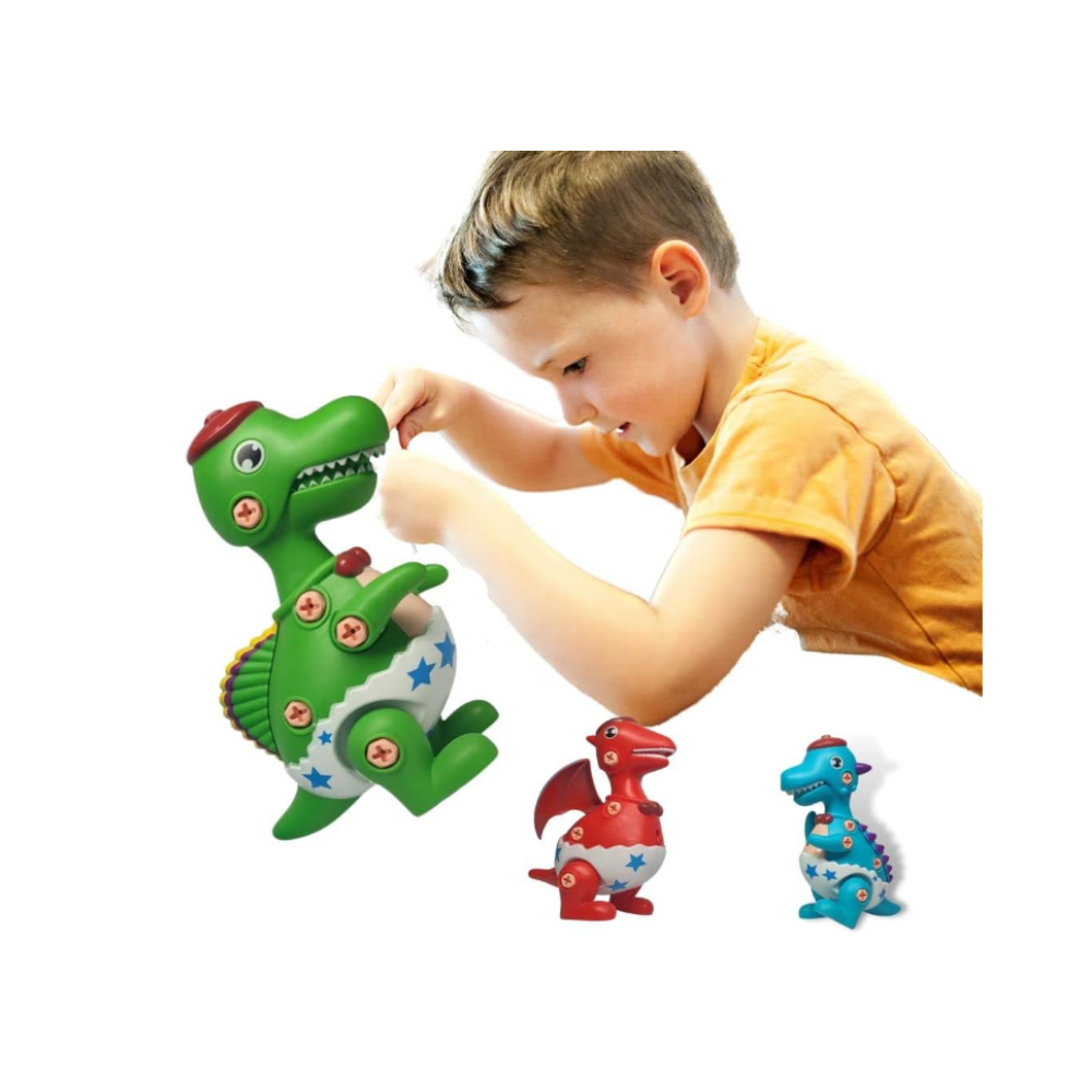 Foto 4 | Dinosaurios Armables Xin Le Toys Series Avoklan Multicolor 3 Unidades