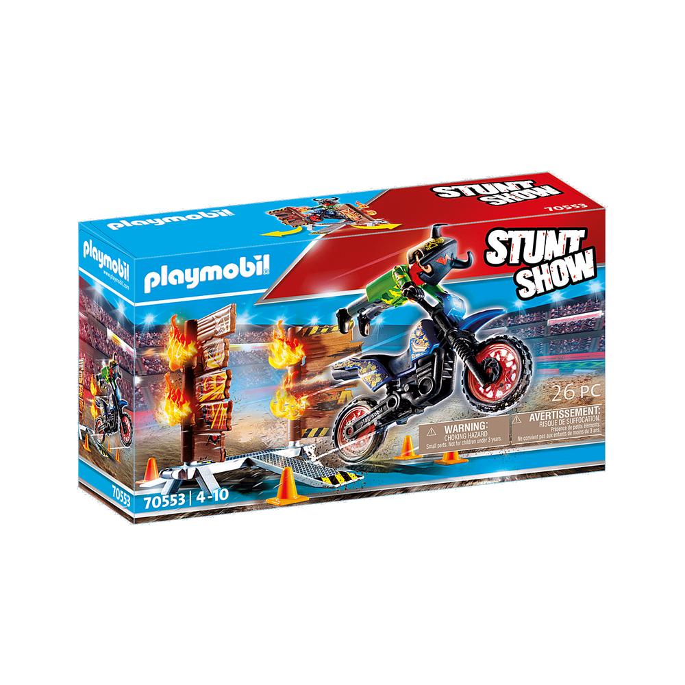 Moto con Muro de Fuego Playmobil  70553