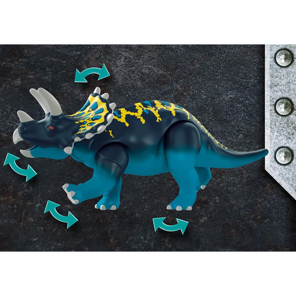 Foto 4 pulgar | Set de Juegos Playmobil Dino Rise: Triceratops Batalla por las Piedras Legendarias