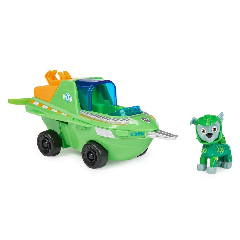 Foto 3 pulgar | Set de Juegos Spin Master Paw Patrol: Aqua Pups Rocky con Vehículo Acuático Pez Sierra