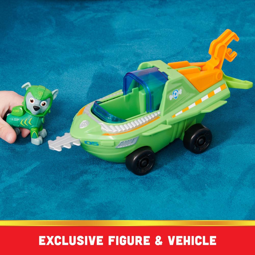 Foto 4 pulgar | Set de Juegos Spin Master Paw Patrol: Aqua Pups Rocky con Vehículo Acuático Pez Sierra