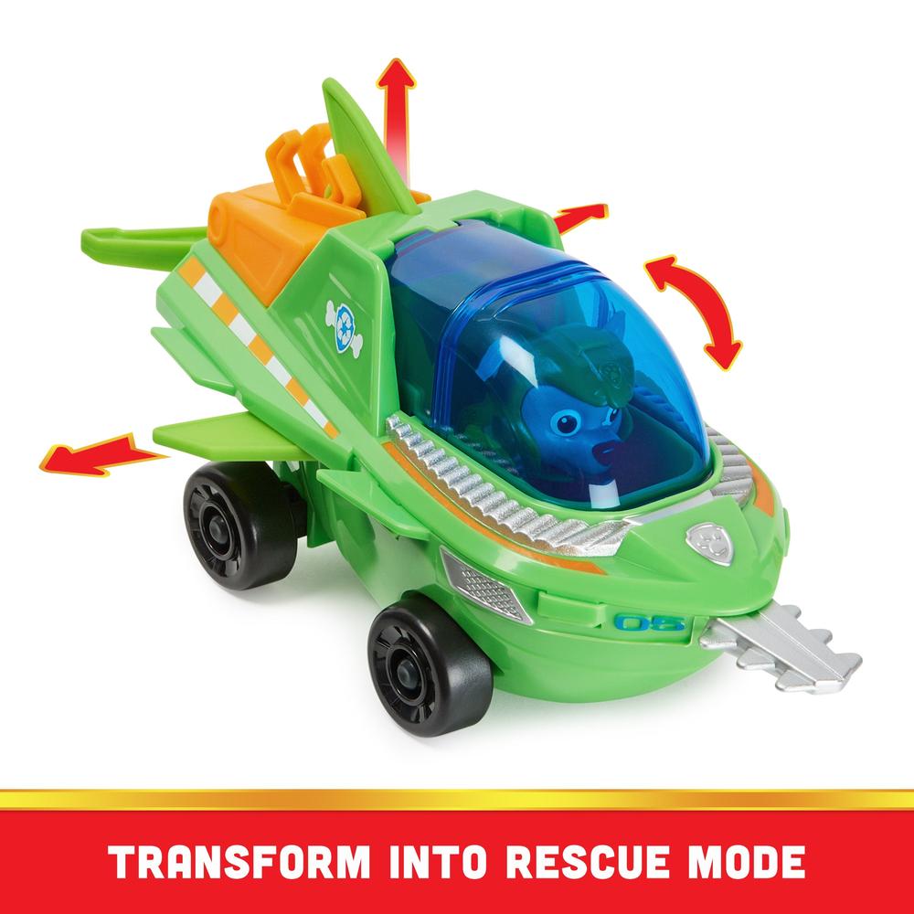 Foto 5 pulgar | Set de Juegos Spin Master Paw Patrol: Aqua Pups Rocky con Vehículo Acuático Pez Sierra