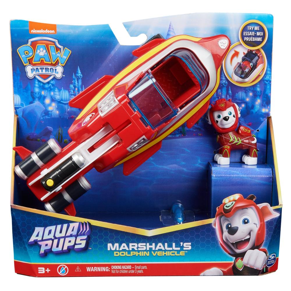 Foto 2 pulgar | Set de Juegos Spin Master Paw Patrol: Aqua Pups Marshal con Vehículo Acuático Delfin