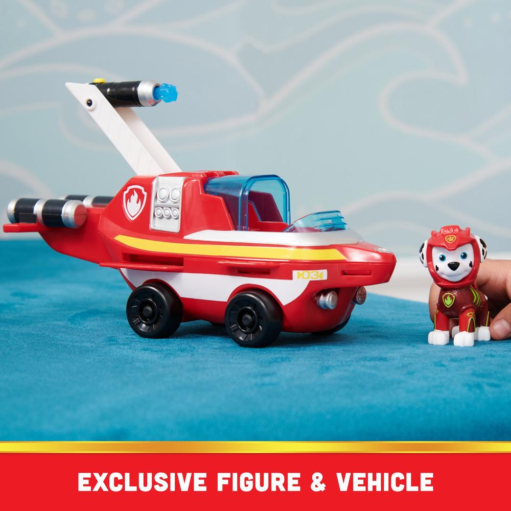 Foto 6 pulgar | Set de Juegos Spin Master Paw Patrol: Aqua Pups Marshal con Vehículo Acuático Delfin