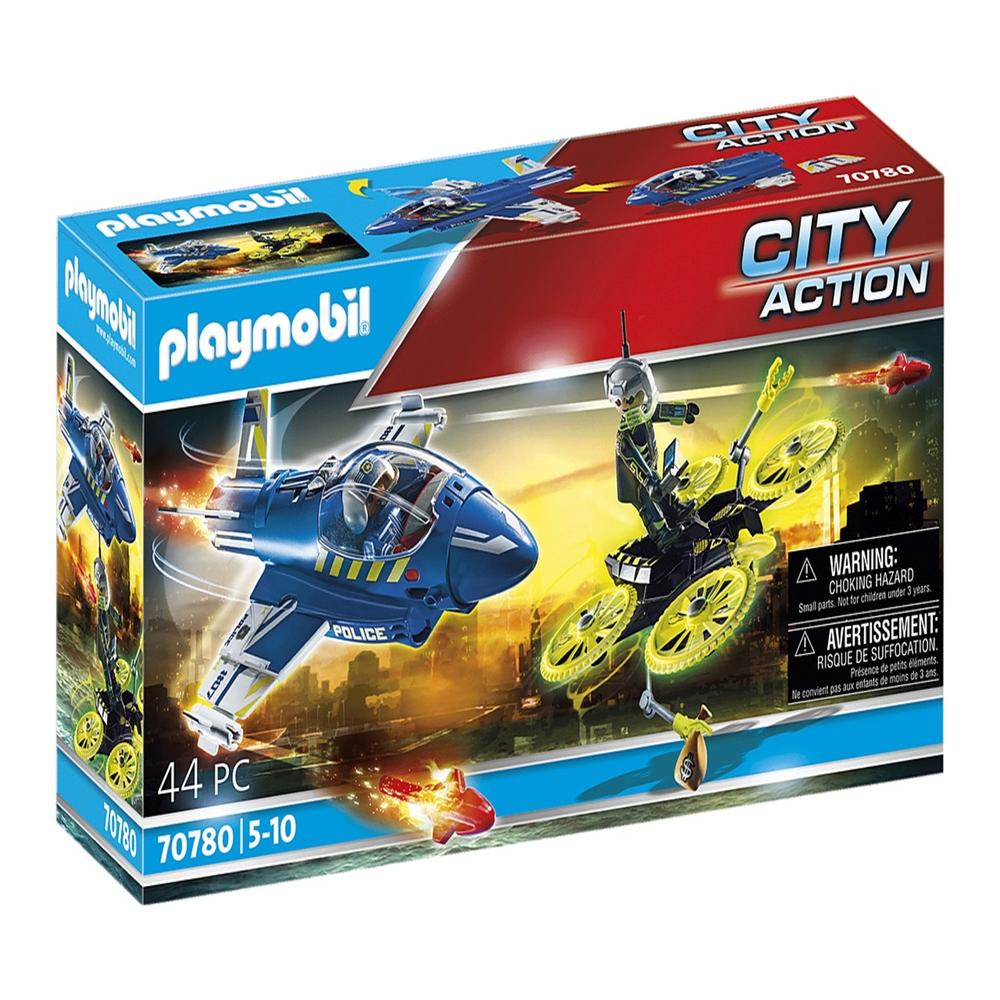 Playmobil City Action: Avión de La Policía Persecución Dron