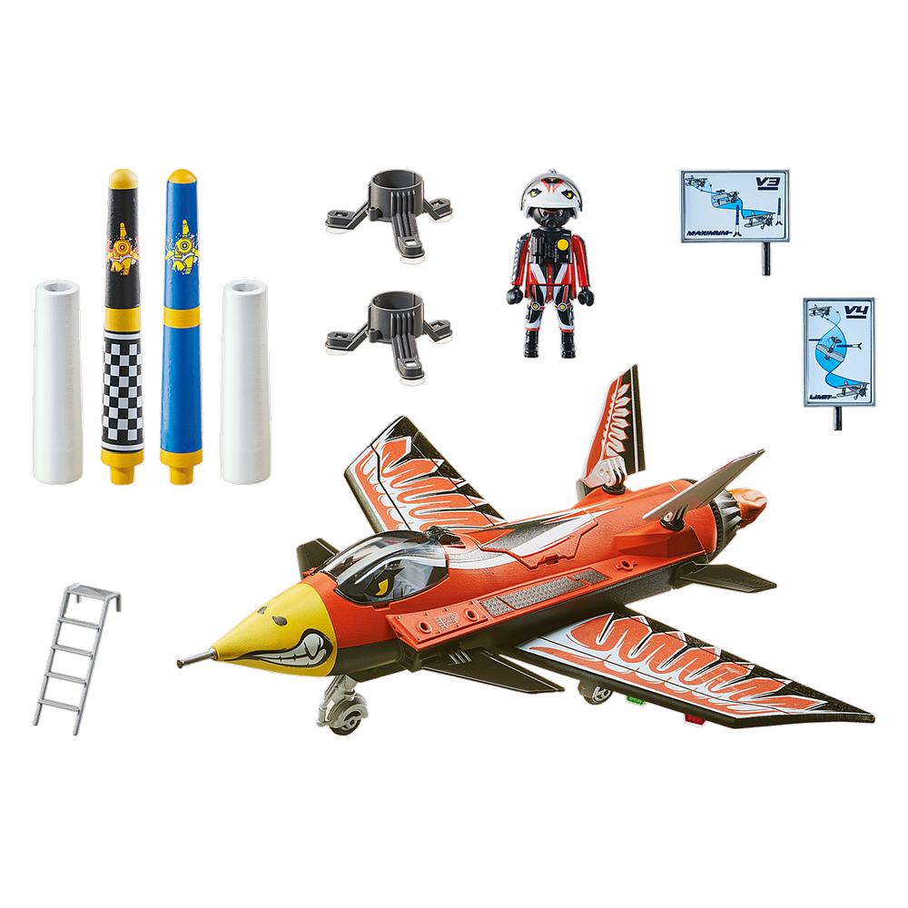 Playmobil Stunt Show: Espectáculo de Acrobacias Aéreas Eagle Jet 45 Piezas