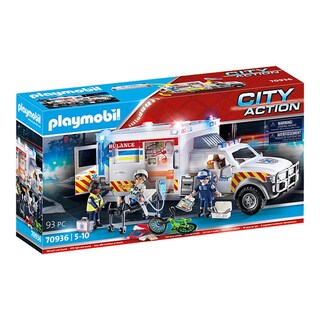 Foto 2 | Set Playmobil City Action - Rescue Vehicles: Ambulancia con Luces y Sonido 93 Piezas