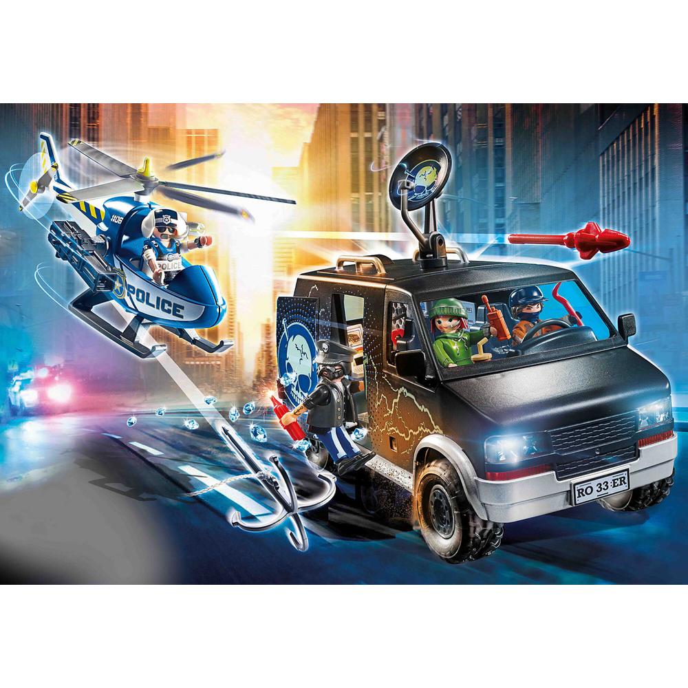 Foto 3 | Playmobil City Action: Helicóptero De Policía Persecución Del Vehículo Huido