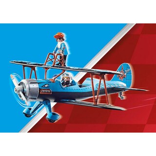 Foto 3 | Playmobil Stunt Show: Espectáculo De Acrobacias Aéreas Biplano Phoenix