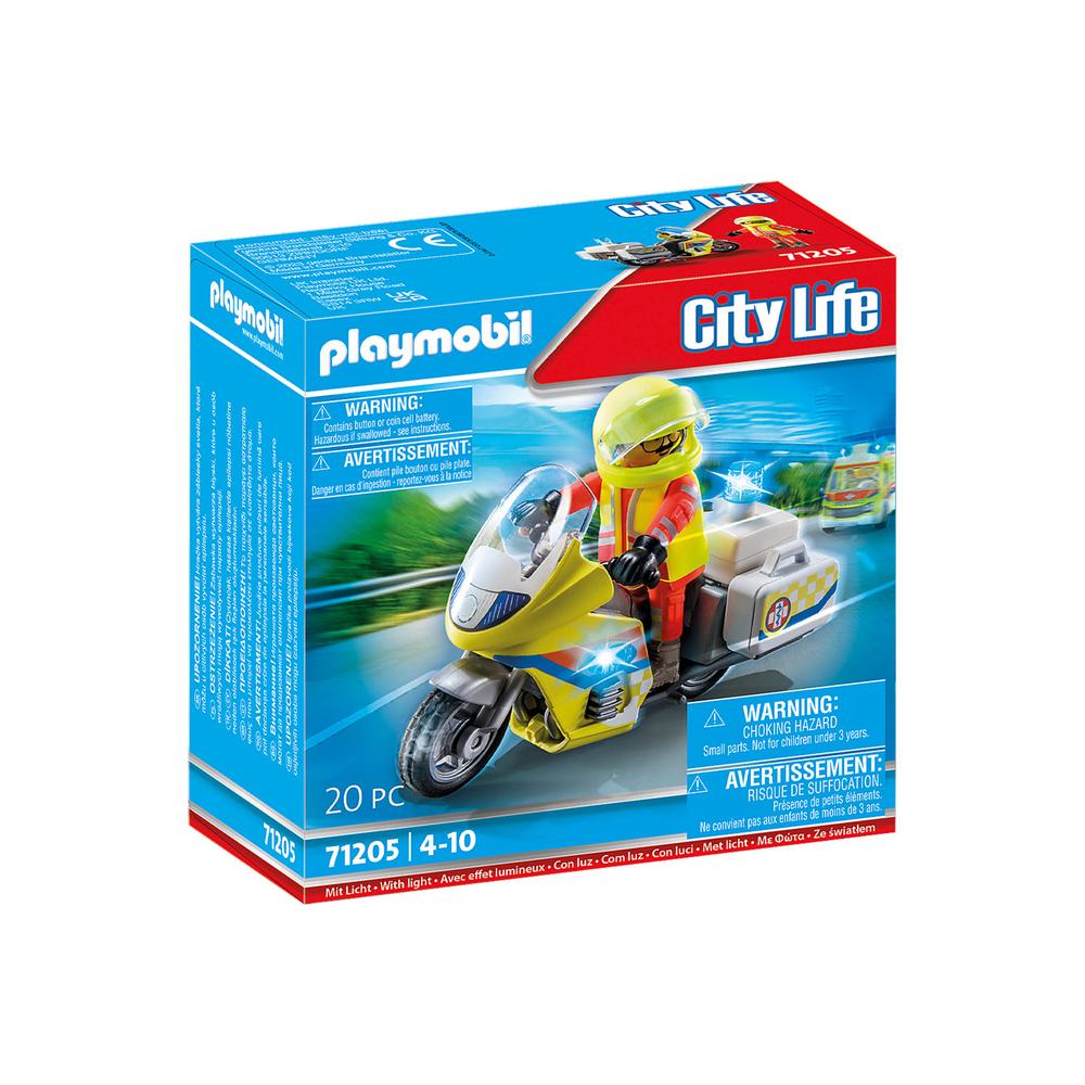 Foto 2 pulgar | Playmobil City Life: Moto De Emergencias Con Luz Intermitente