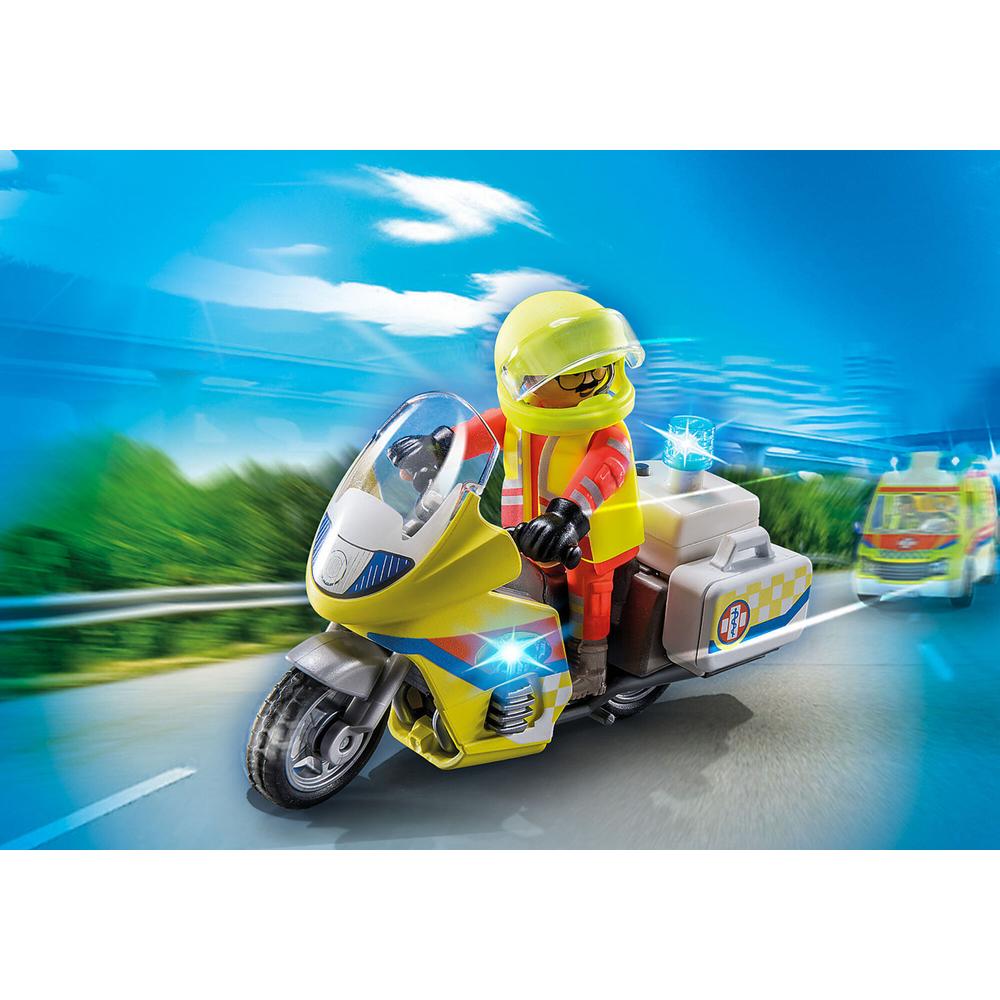 Foto 4 pulgar | Playmobil City Life: Moto De Emergencias Con Luz Intermitente