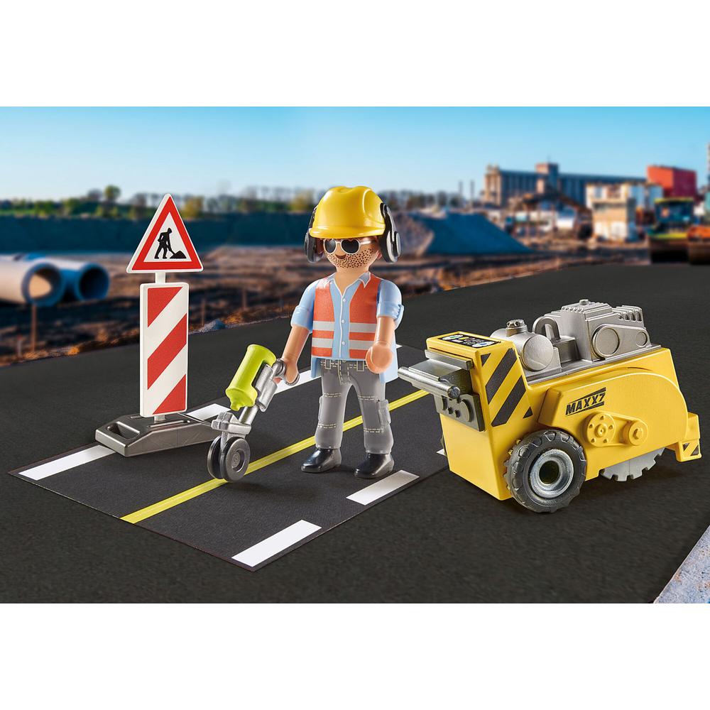 Foto 3 | Playmobil City Action: Trabajador De La Construcción Con Cortador De Bordes