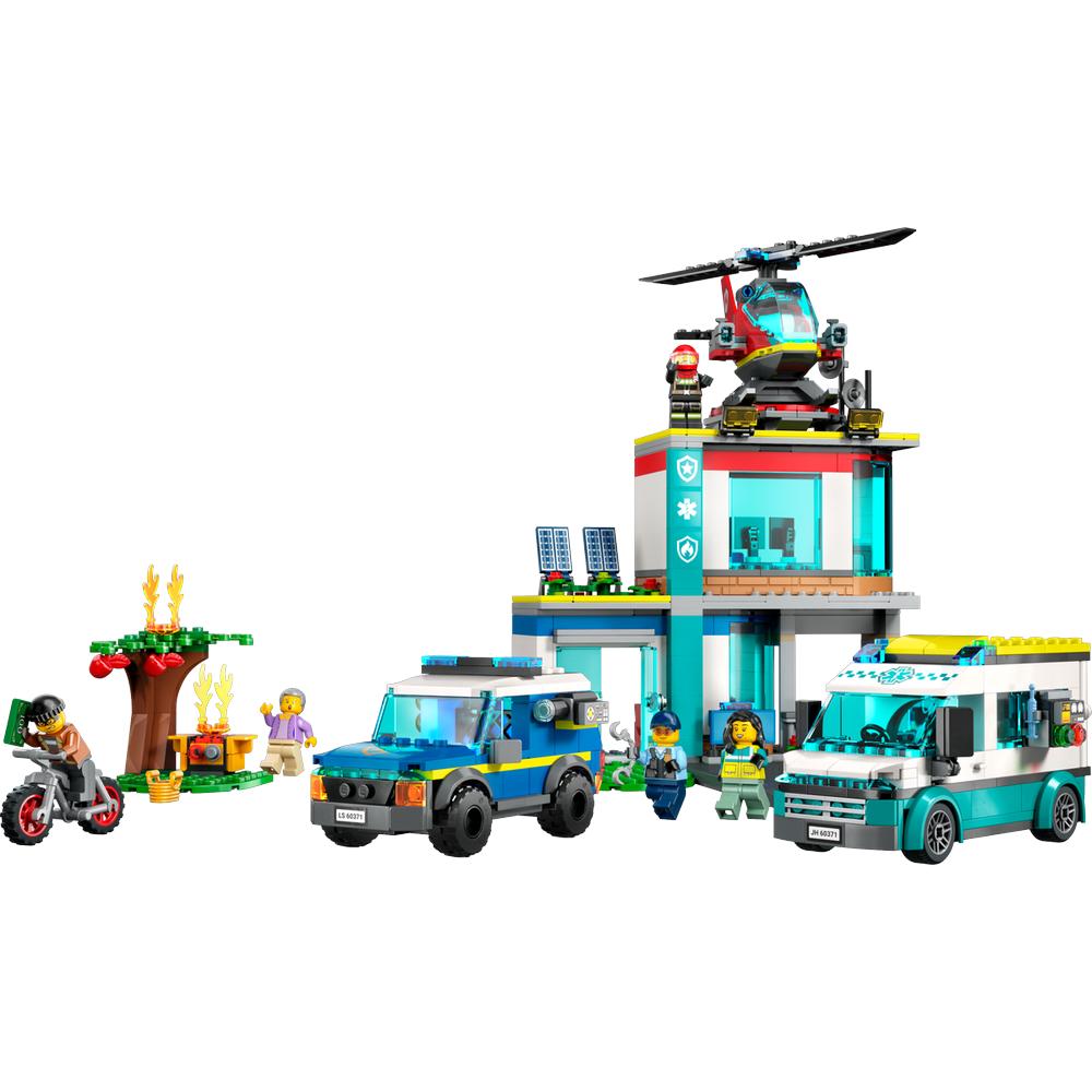 Foto 2 | Set de Juegos Lego City Central de Vehículos de Emergencia