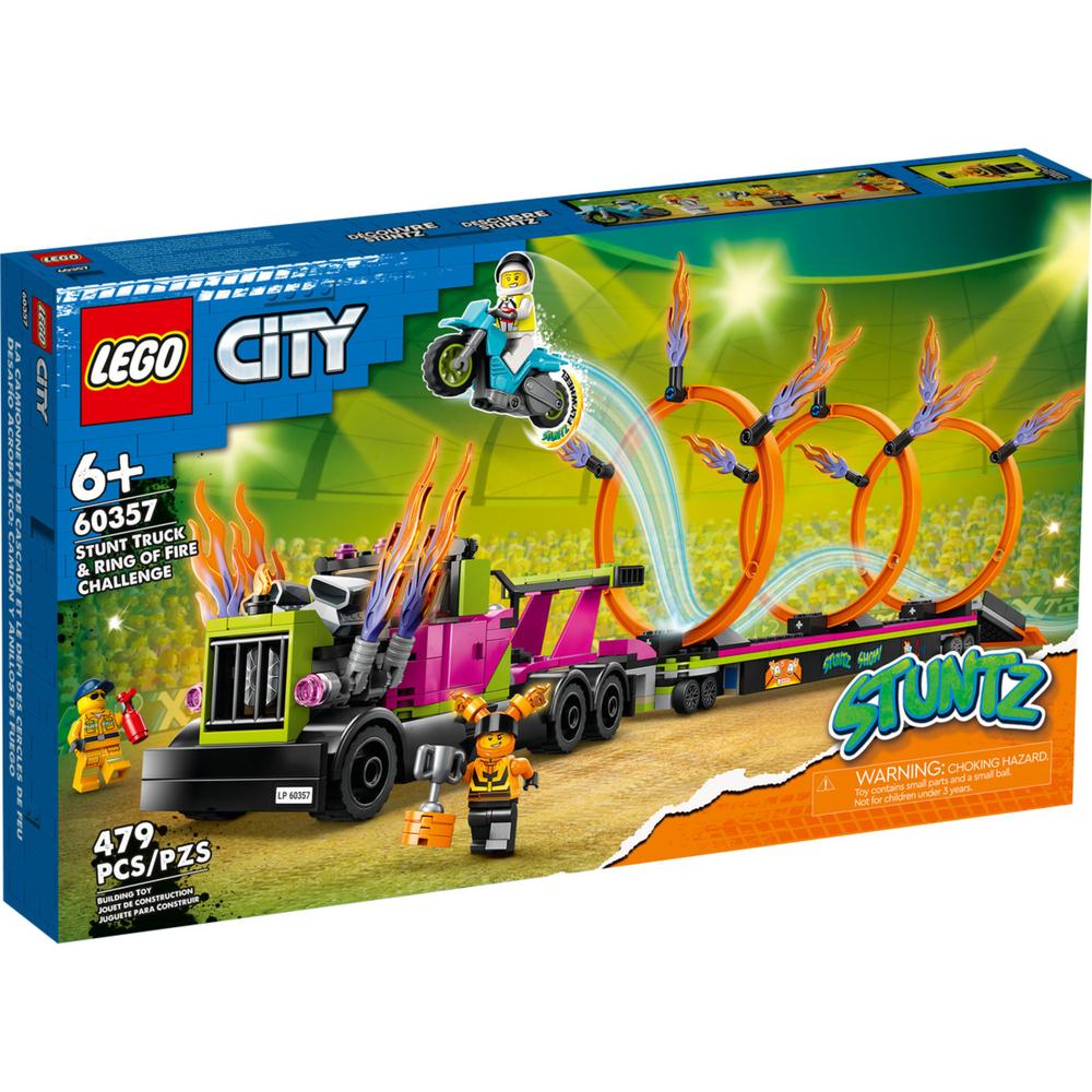 Lego City Stuntz Desafío Acrobático: Camión y Anillos de Fuego