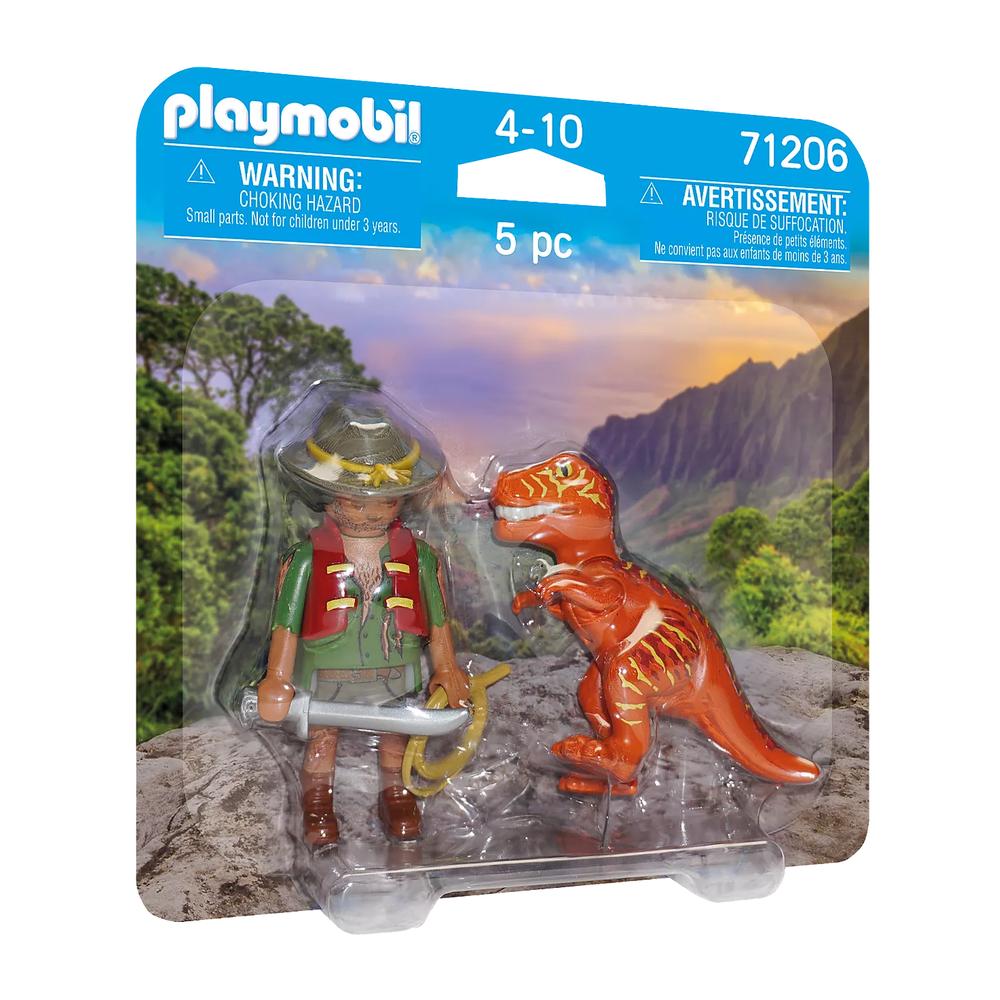 Foto 2 pulgar | Playmobil Duo Pack: Aventurero Con T Rex