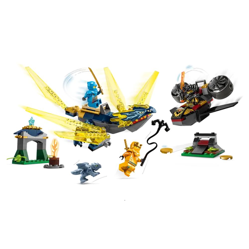 Foto 3 pulgar | Lego Ninjago Batalla Por El Dragon Bebe De Nya Y Arin 71798