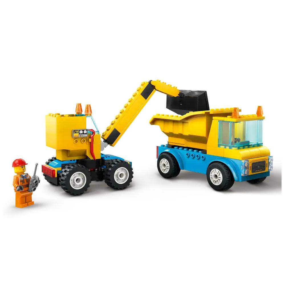 Foto 4 pulgar | Lego City Camiones de Obra y Grúa con Bola de Demolición