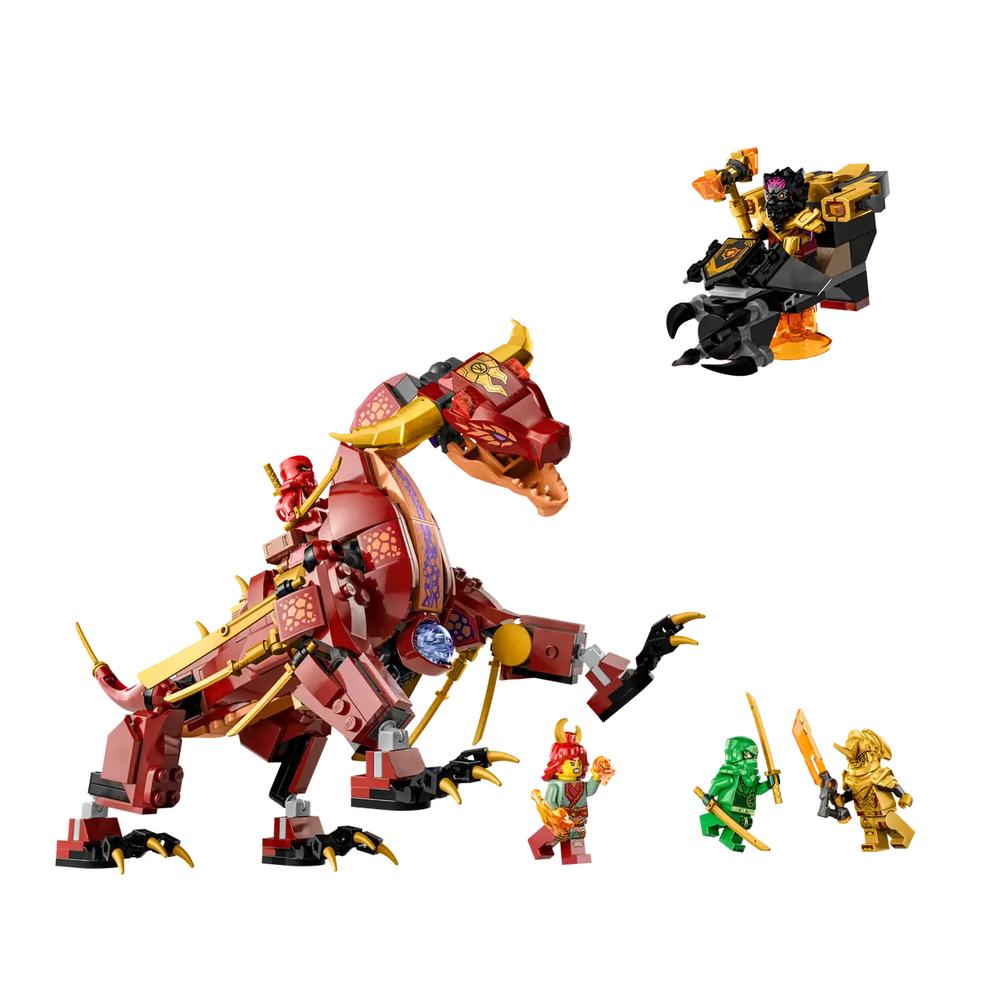 Foto 3 pulgar | Set de Juego Lego Ninjago Dragon de Lava Transformable de Heatwave 71793