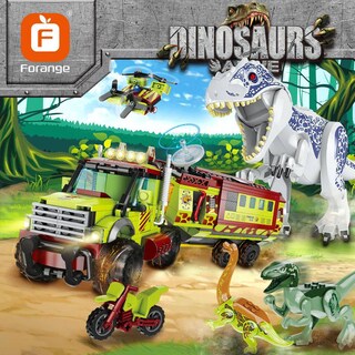 Foto 4 | Bloques de Construcción de Dinosaurios con Jeep 539 Piezas