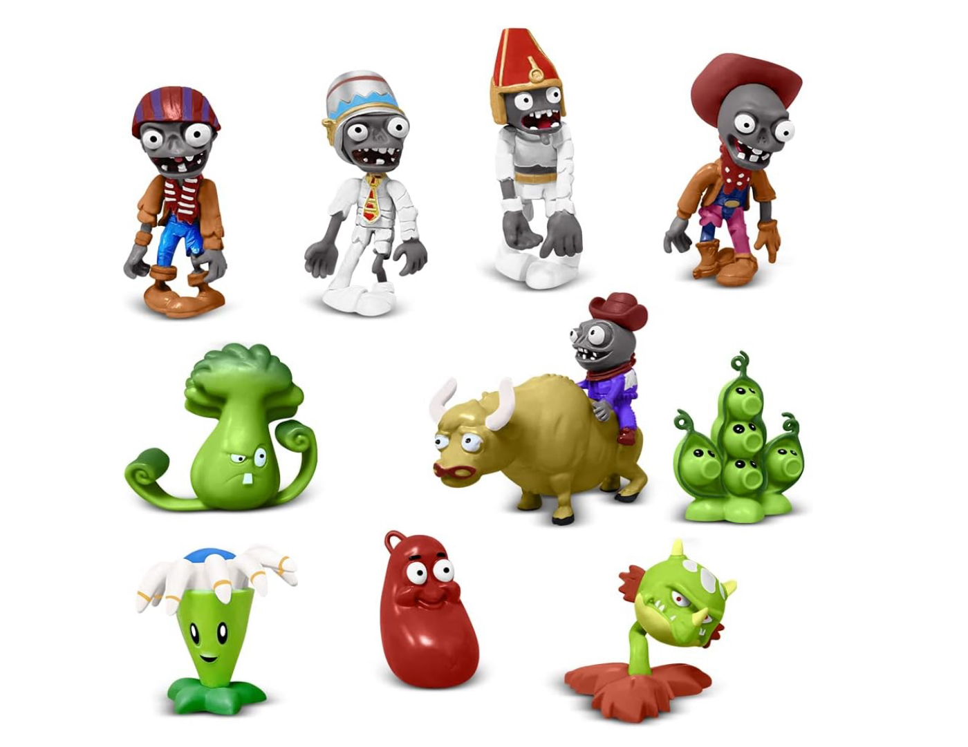 Juego de Figuras Plantas vs Zomnbies 10 Piezas