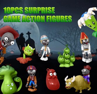 Foto 3 | Juego de Figuras Plantas vs Zomnbies 10 Piezas
