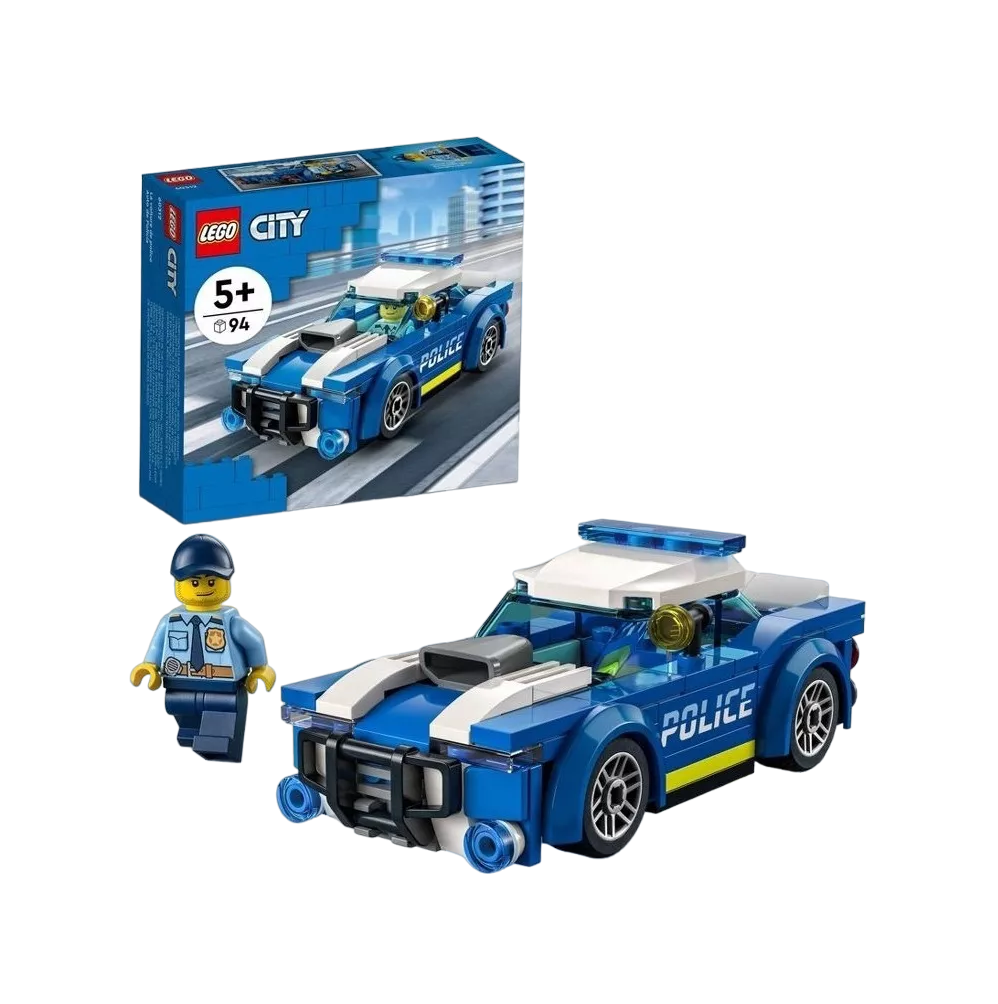 Kit de Construcción Lego Auto de Policía Juguete de 5 Años Azul