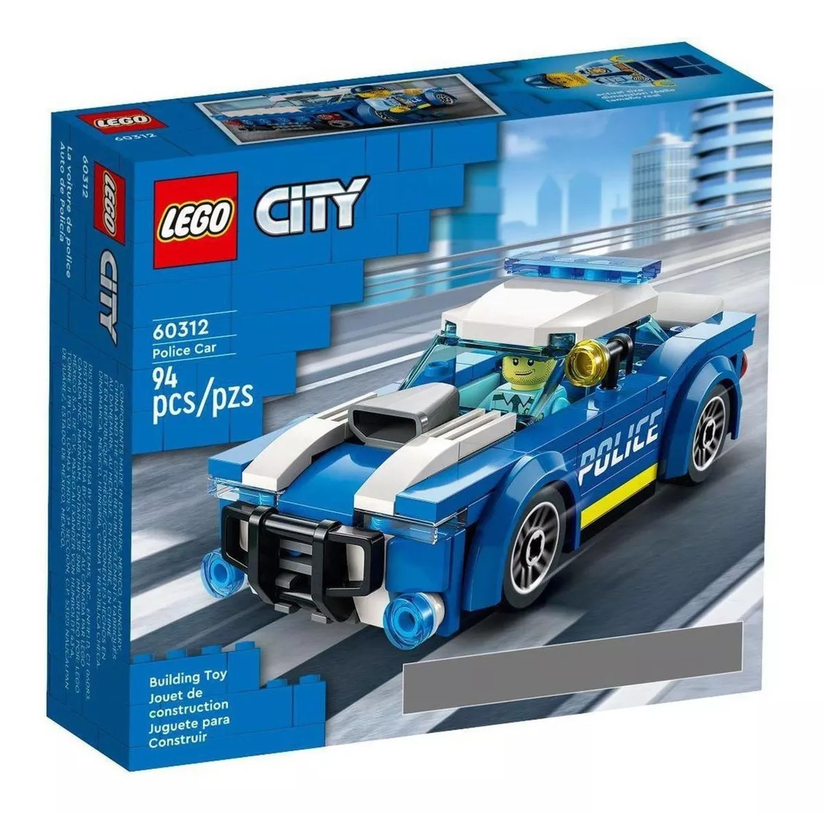 Foto 2 | Kit de Construcción Lego Auto de Policía Juguete de 5 Años Azul