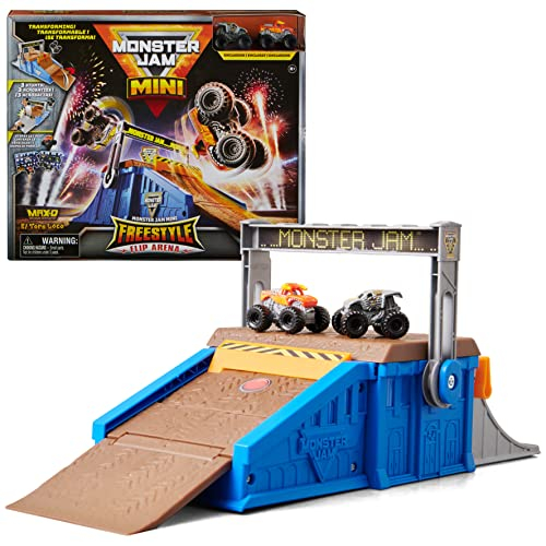 Venta Internacional - Set De Juego Monster Jam Mini Freestyle Flip Arena Y Almacén