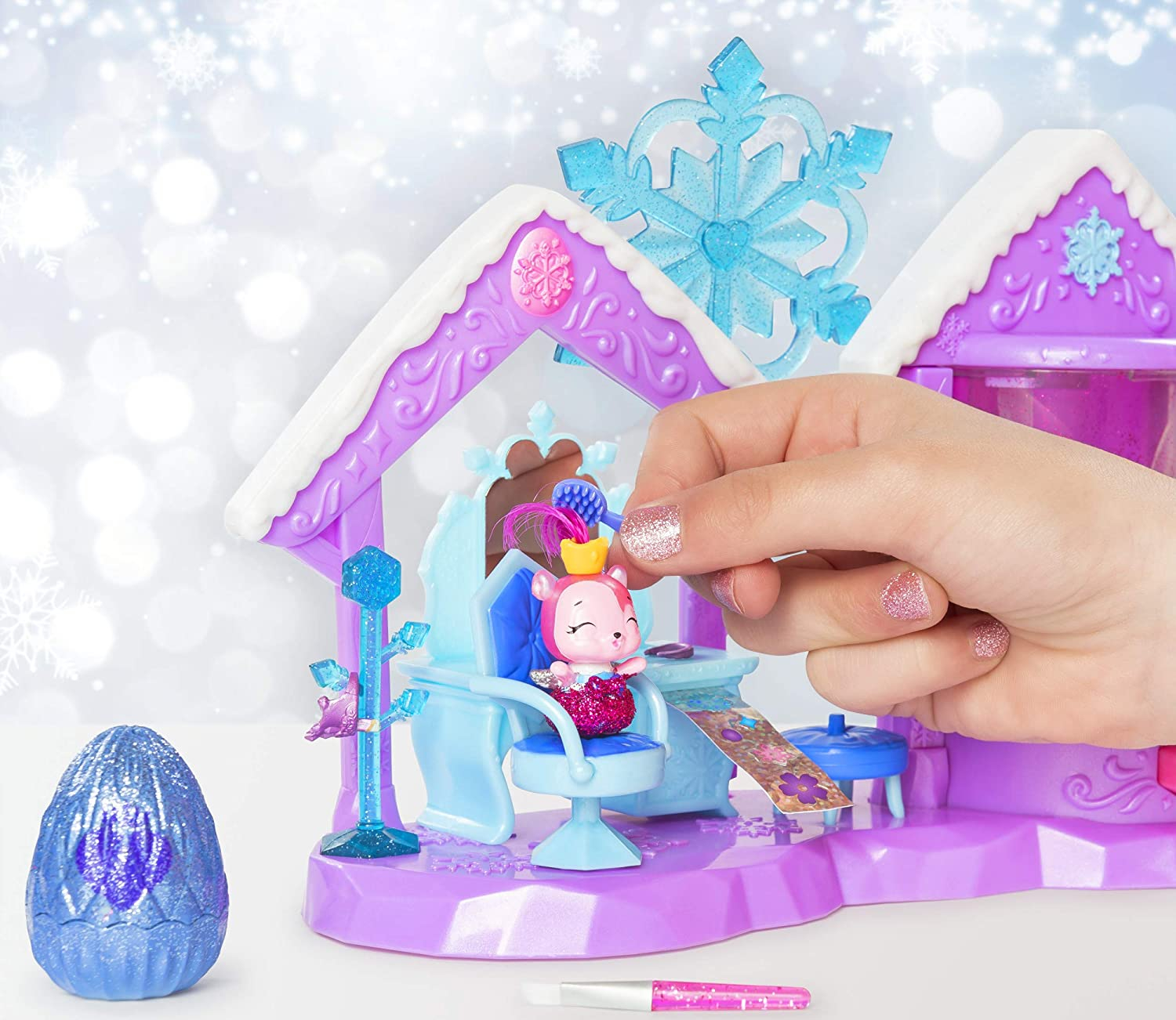 Foto 9 pulgar | Venta Internacional - Playset Hatchimals Colleggtibles Glitter Salón