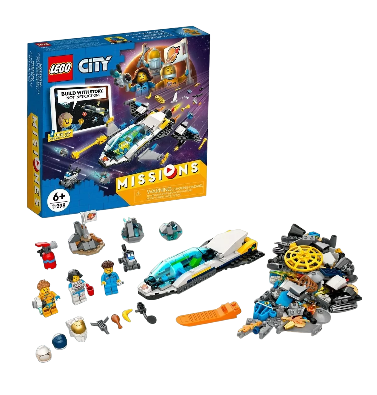 Kit Lego City Misiones de Exploración Espacial de Marte 3 más Cantidad de Piezas 298