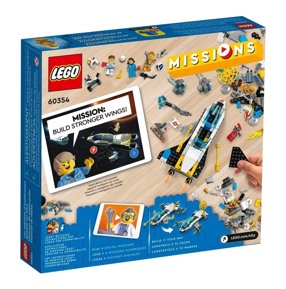 Foto 5 pulgar | Kit Lego City Misiones de Exploración Espacial de Marte 3 más Cantidad de Piezas 298