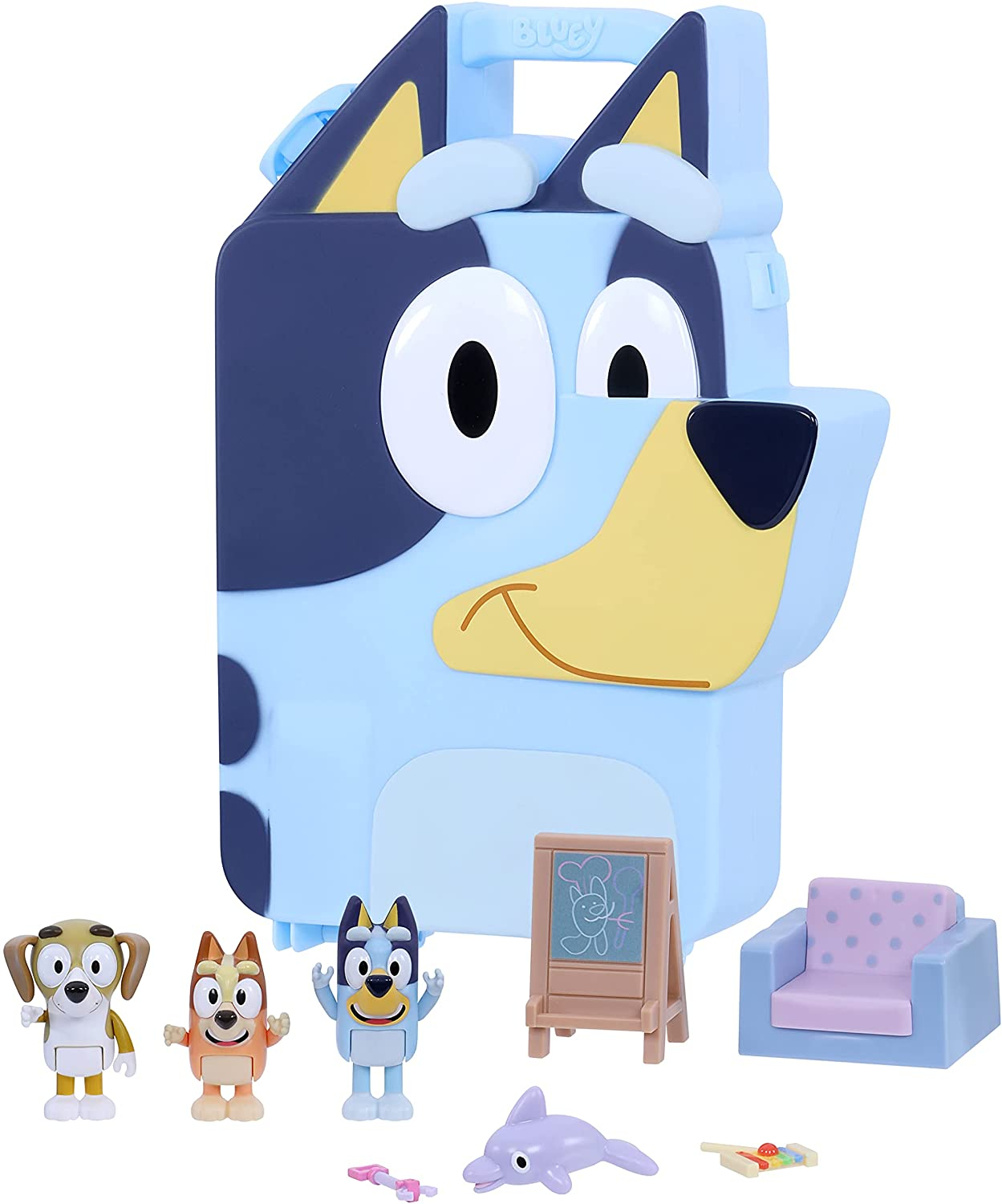 Venta Internacional - Set De Juego Bluey's Deluxe Play & Go Con Figuras De 2,5 A 3