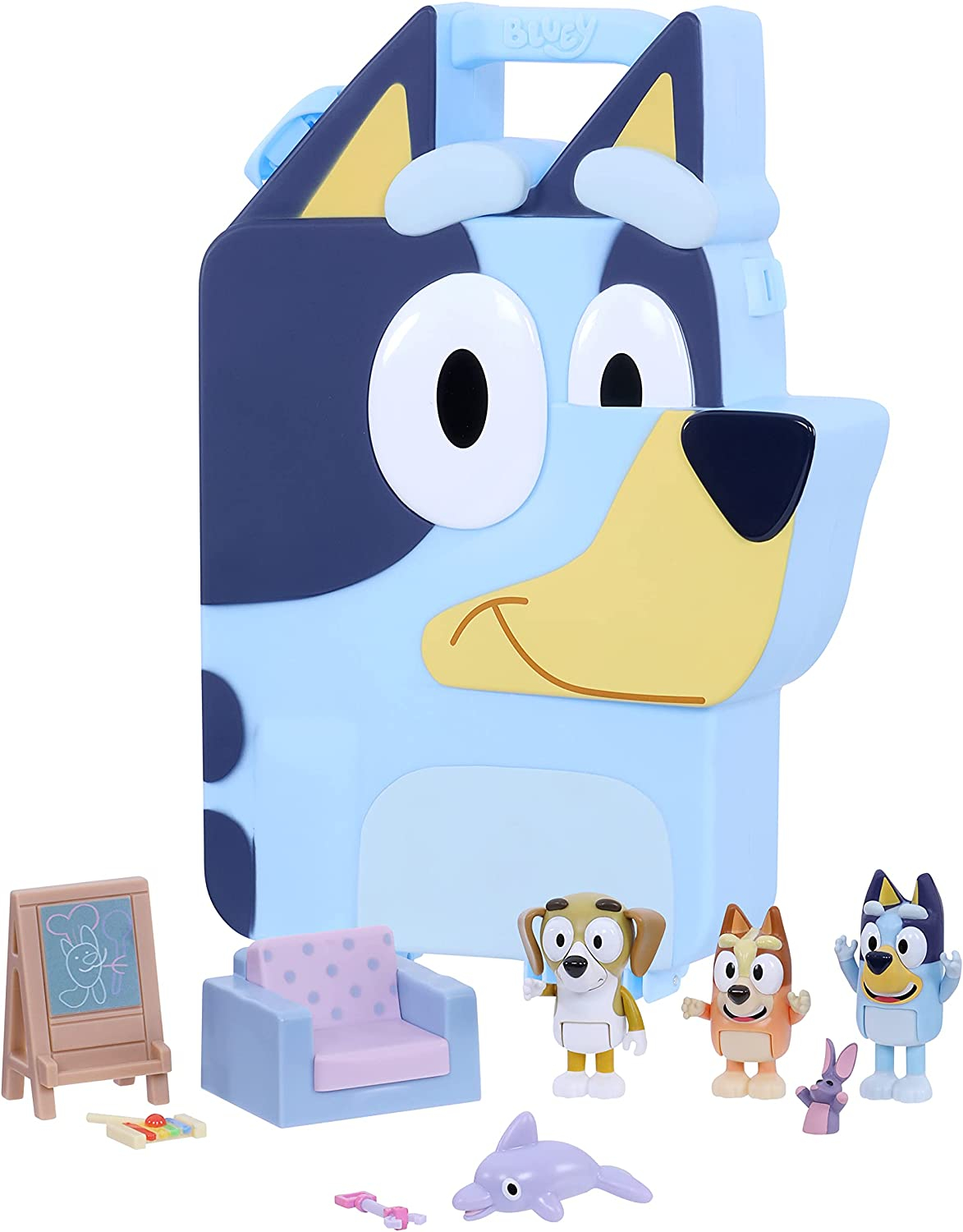 Foto 4 | Venta Internacional - Set De Juego Bluey's Deluxe Play & Go Con Figuras De 2,5 A 3