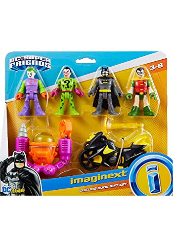 Foto 3 pulgar | Duelos de DC Super Friends: Batman Robin Joker Riddler Batcycle y Joker - Venta Internacional