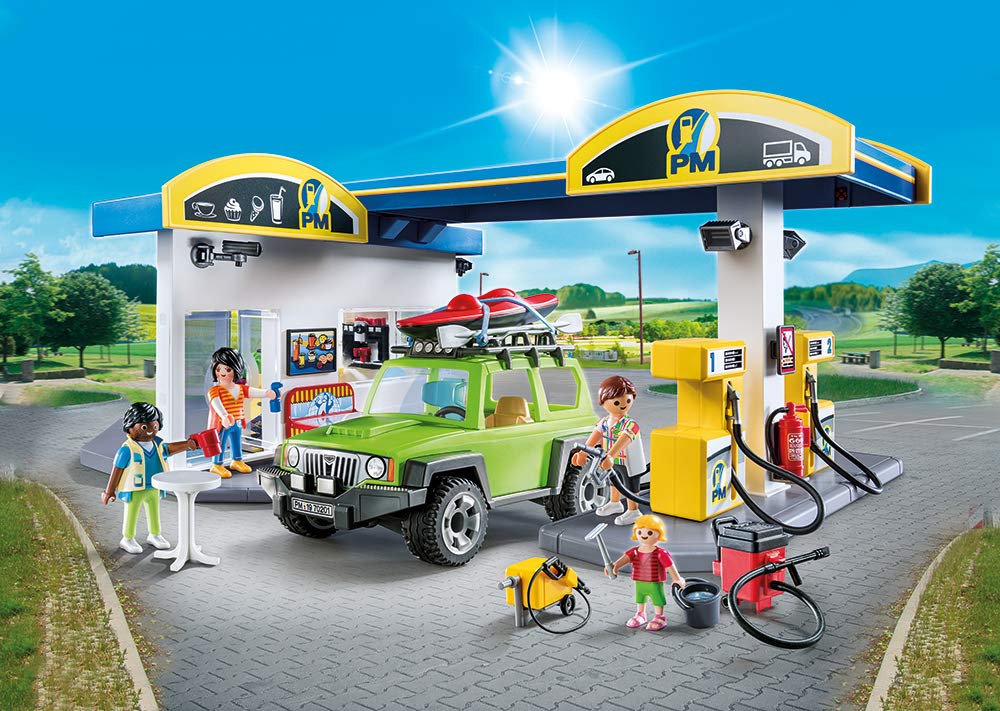 Foto 3 pulgar | Venta Internacional - Gasolinera Playmobil con Figuras /SUV /Bocadillos y Más