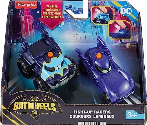 Foto 6 | Venta Internacional - Coches de Juguete Batwheels Light-Up Racers de Fisher-Price a Escala 1:55 2 piezas