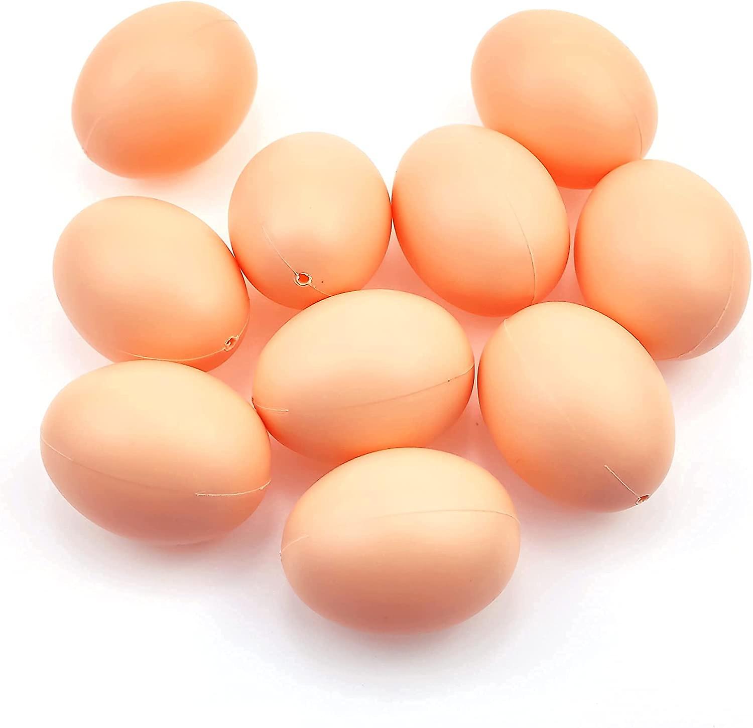 Foto 3 pulgar | Venta Internacional - Juego De 10 Huevos Ficticios De Plástico Con Forma De Nido, Huevos De Gallina Falsos