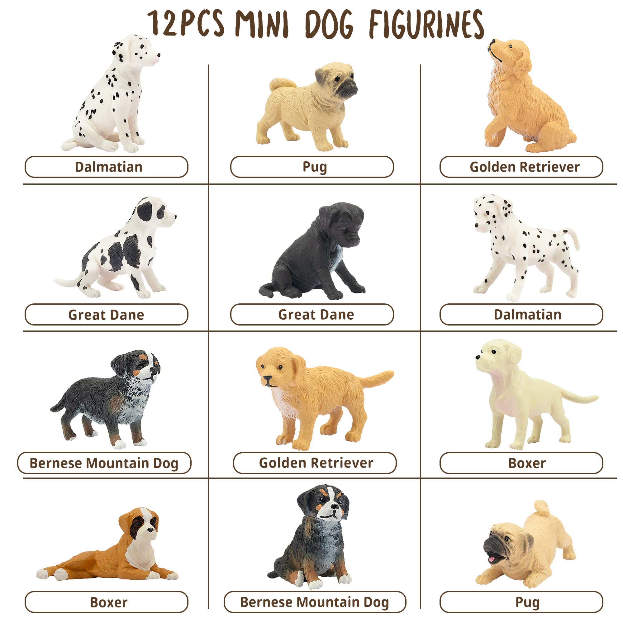 Foto 5 pulgar | Venta Internacional - Set De Muñecos Toymany Mini Dog, 12 Unidades, Para Niños Mayores De 3 Años