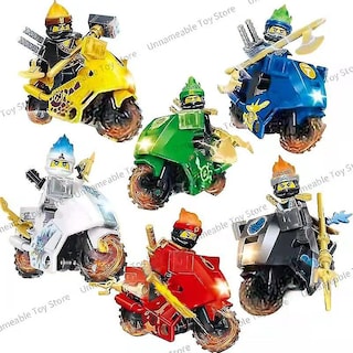 Foto 1 | Venta Internacional - Set De Figuras De Acción Sajy New Ninja Mini Con Motorcycle Fighter