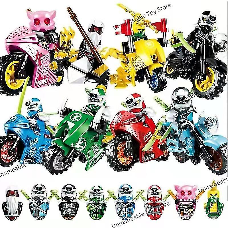 Venta Internacional - Set De Figuras De Acción Sajy New Ninja Mini Con Motorcycle Fighter