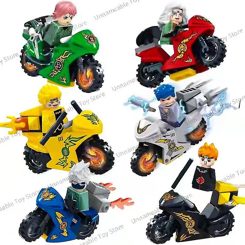 Foto 2 pulgar | Venta Internacional - Set De Figuras De Acción Sajy New Ninja Mini Con Motorcycle Fighter