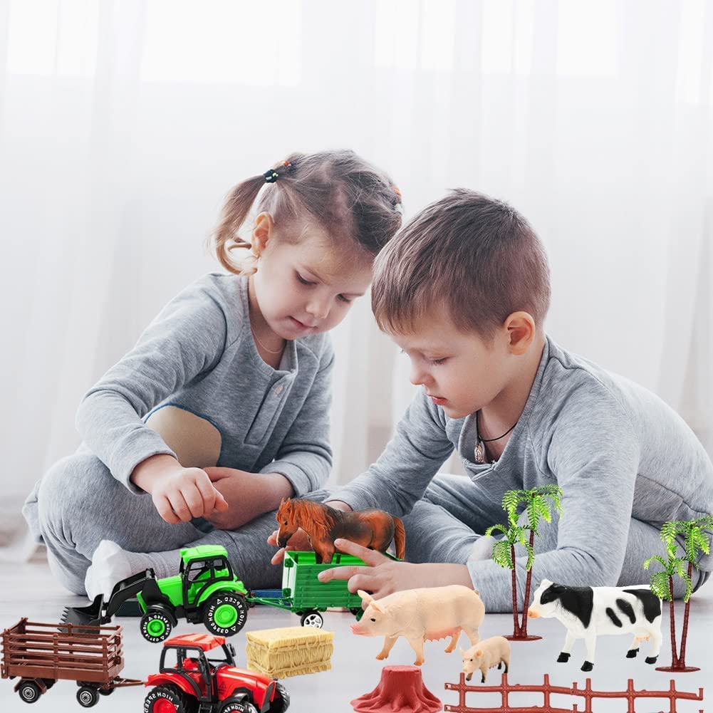 Foto 7 | Venta Internacional - Set De Juego Farm Toy Tractor Con 40 Animales De Plástico De 3 A 12 Años