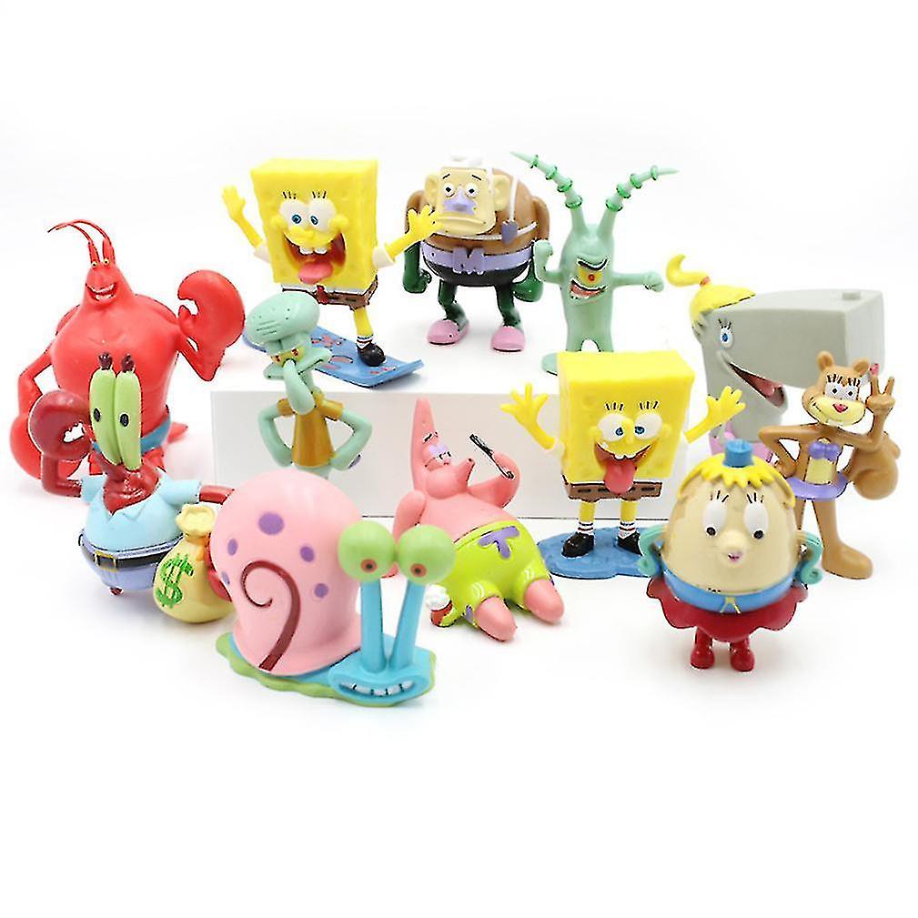 Foto 2 pulgar | Venta Internacional - Figura De Juguete De Bob Esponja Con Dibujos Animados De Patricio, 12 Piezas, 7-8 Cm, Pvc