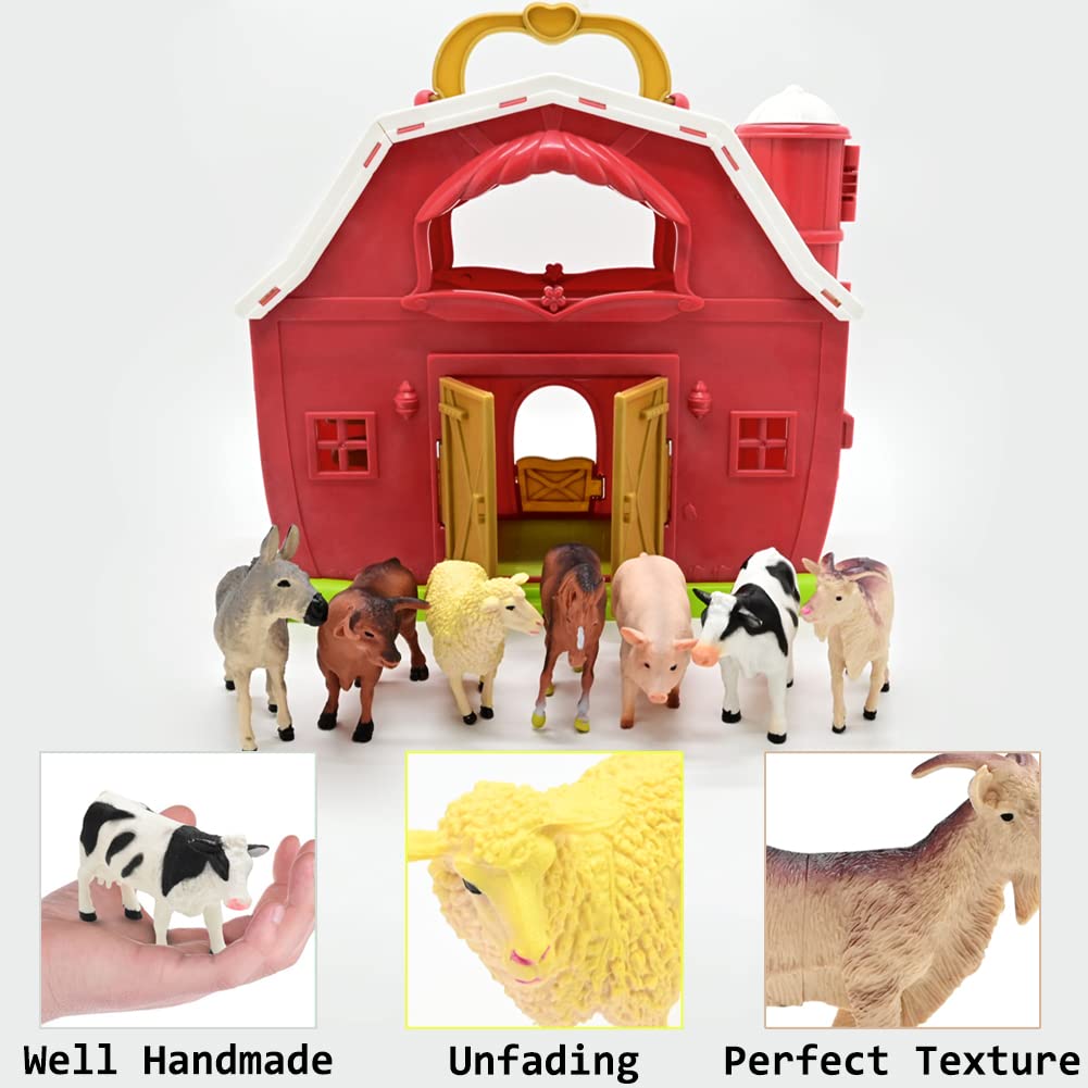 Foto 4 | Venta Internacional - Figuras De Granja Farm Animals Red Barn Toys Con Vehículo De Granjero