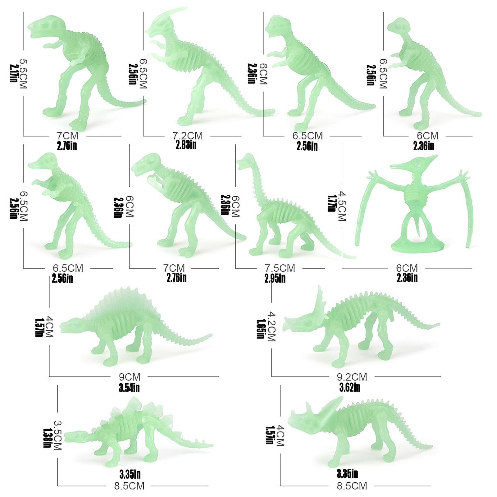 Foto 6 pulgar | Venta Internacional - Modelo De Dinosaurio Luminoso De Juguete Con 12 Adornos Resistentes