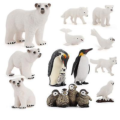 Foto 2 pulgar | Venta Internacional - Mini-oso Polar Pe, Figuritas De Animales Del Círculo Polar De Simulación