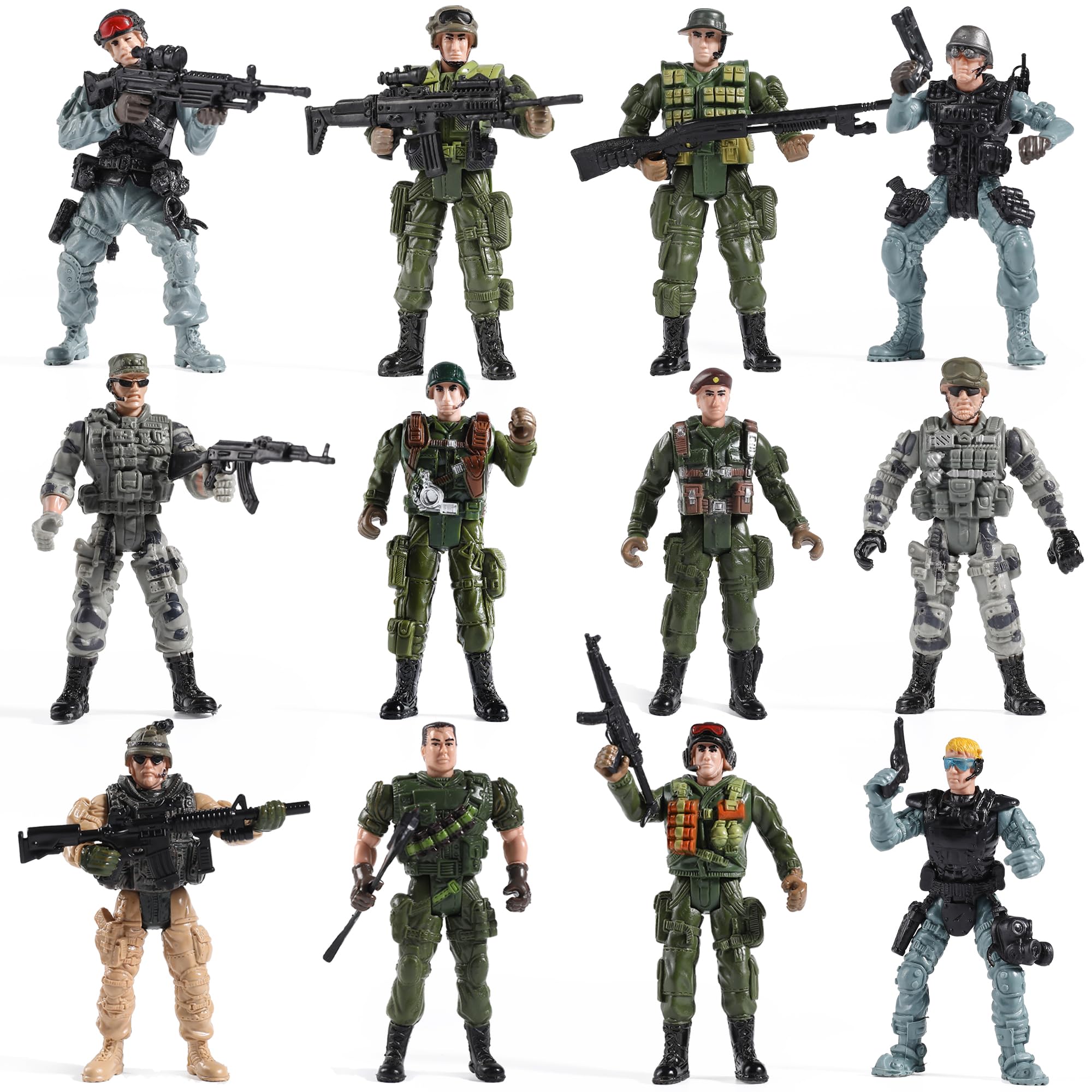 Foto 2 pulgar | Venta Internacional - Set De Figuras De Acción De Toy Soldiers, Del Ejército De Ee. Uu. Y Del Equipo Swat